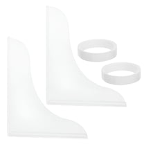 HIBIBUD 2 White Bathroom Splash Guards for Sink/Tub/Corner Bathtub