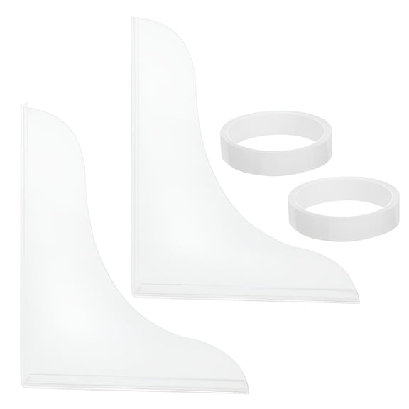 HIBIBUD 2 White Bathroom Splash Guards for Sink/Tub/Corner Bathtub
