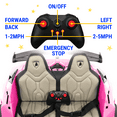 thumbnail image 7 of 2023 Lamborghini Two (2) Seater Ride On Kids Car Truck w/ Remote | Large 24V Battery Licensed Kid Car to Drive 3 Speeds, Leather Seat, MP3 Music by Bluetooth, FM Radio, Rubber Tires -Pink, 7 of 7