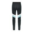thumbnail image 4 of CHICTRY Kids Girls Sports Pants Contrast Color Dance Running Tights Fitness Yoga Leggings Light Blue 12, 4 of 7