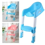 Angle View: Potty Toilet Seat with Step Stool ladder, (3 in 1) Trainer for Kids Toddlers W/ Handles