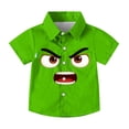 thumbnail image 3 of Bnwani Boys Shirts Comfortable Breathable Shirts for Girls Printed Tee Green Sizes 2-14, 3 of 8