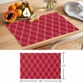 thumbnail image 6 of Red Stripes Line Placemats Set of 2, Country Abstract Art Waves Striped Classic Non-Slip Place Mats Washable Table Mats for Kitchen Dining Table Decorations Indoor/Outdoor, 6 of 9