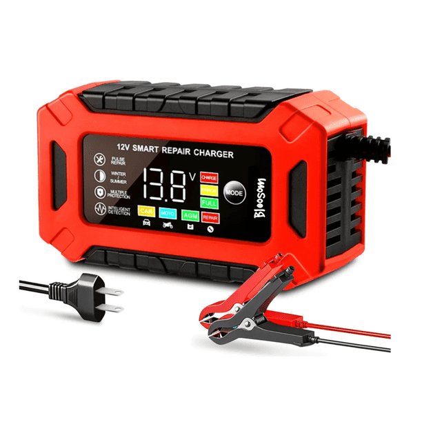 Cargador Rápido Bloosom Para Inteligente Batería De Coche 12v 6a Rojo con Negro