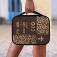 thumbnail image 3 of Suhoaziia Bible Bags for Women Organizer Leisure Lightweight Leopard Pattern Cross Bible Holder Bag with Zippered Pocket for Students Prayer Bible Case Purse, 3 of 7