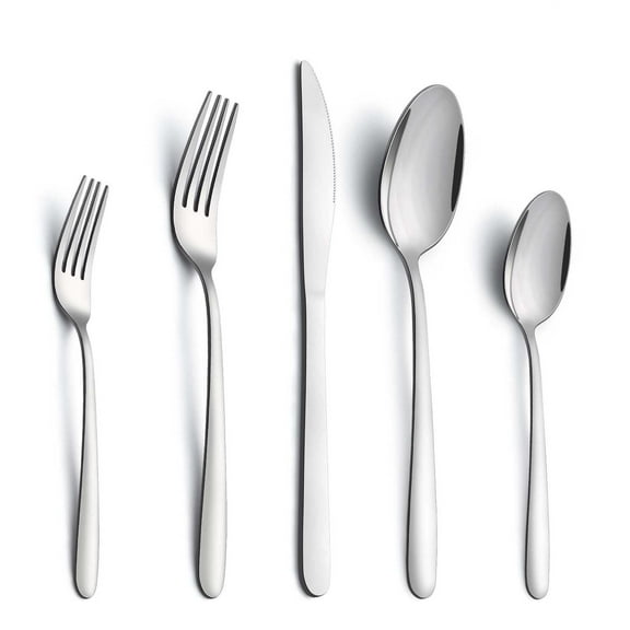 Bestdin 20 Pieces Silverware Set, Premium Stainless Steel Flatware Set Service for 4, Cutlery Set Includes Forks, Spoons and Knives, Mirror Polished, Dishwasher Safe