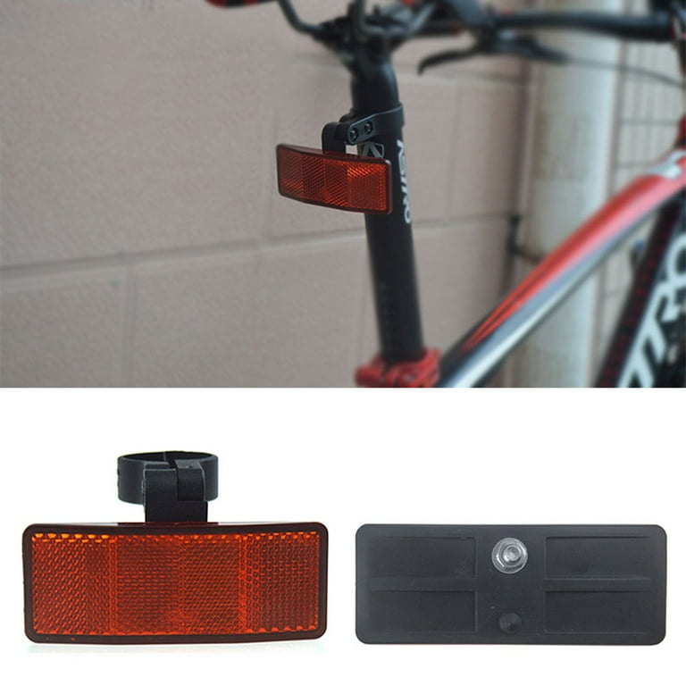 Bicycle Reflectors Rear Set Bike Night Warning Plastic Plate Kit