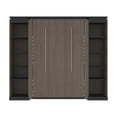 thumbnail image 2 of Atlin Designs 98" Full Murphy Bed with 2 Narrow Bookcases in Bark Gray, 2 of 13