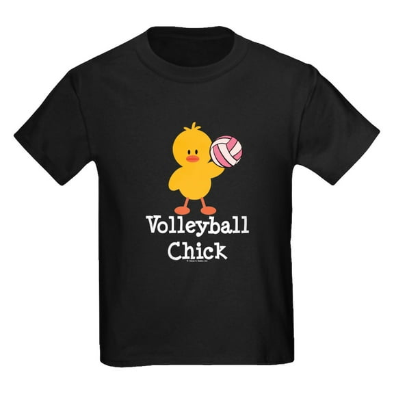 CafePress - Volleyball Chick Kids Dark T Shirt - Dark T-Shirt Kids XS-XL