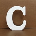 thumbnail image 2 of VerPetridure Wooden Letter Ornament C Wood Wooden Letters White Alphabet Wedding Birthday Party Home Decorations C, 2 of 3