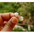 thumbnail image 3 of 1 CT Round Cut Lab Created Diamond Solitaire Stud Earrings 14k White Gold Plated, 3 of 3