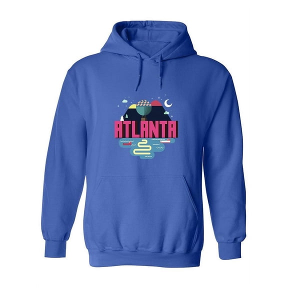 Atlanta With A Cartoon Landscape Hoodie Women -Image by Shutterstock, Female XX-Large
