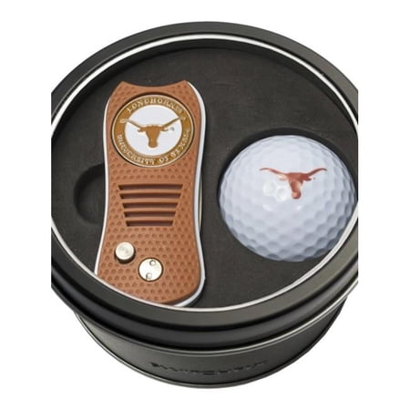 Team Golf Texas Longhorns Retractable Divot Tool Athletics Tin Set with Golf Ball