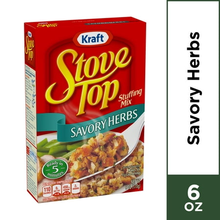 Kraft Stove Top Savory Herbs Stuffing Mix, 6 oz (Best Stove Top Stuffing Recipe)