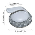 thumbnail image 3 of Yooshoverk Handle-Equipped Pot Cleaning Brush – Replaceable Head Stainless Steel & Nylon Bristle Scrubber For Coated & Non-Stick Cookware Silver-C 3.94*3.35*1.99 In, 3 of 6
