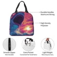 thumbnail image 4 of Salouo Hawaiian Island Beach Shark for Unisex Lunch Bag Leakproof Lunch Tote Large Capacity Reusable Insulated Lunch Box Cooler Lunch Container for Work/Office/Picnic/Travel-Black, 4 of 8