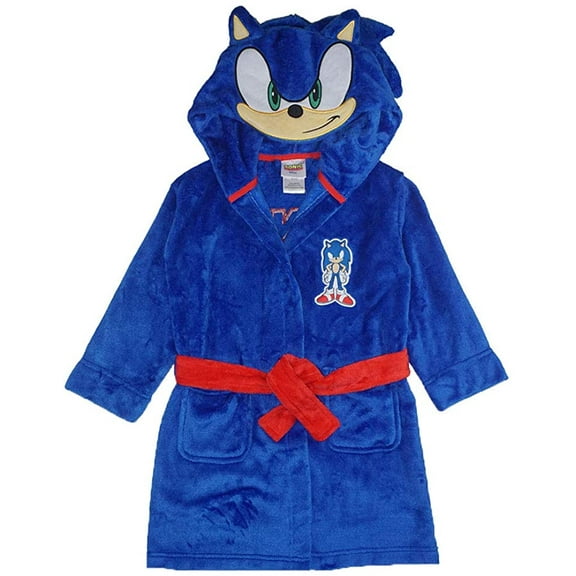 Sonic The Hedgehog Boys Blue Costume Plush Robe