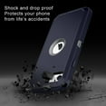 thumbnail image 4 of Petocase for iPhone SE 2022/2020 Case,with Built-in Screen Protector Shockproof Dust/Drop Proof Full Body Rugged Heavy Duty Durable Phone Cover for Apple iPhone SE 3rd/2nd Gen 4.7,Blue/Grey, 4 of 8