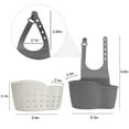 thumbnail image 2 of EEEkit Kitchen Hanging Sponge Holder, Adjustable Sink Caddy Organizer Liquid Drainer Brush Rack ​for Scrubber Dish Brush, 2 of 6