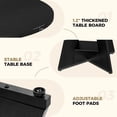 thumbnail image 4 of Hawsaiy 5 Piece Round Dining Table Set for 4, 47.3" Kitchen Dining Table with Storage Shelf & 4 PU Leather Dining Chairs, Modern Kitchen Table Set with Crossed Metal Legs, 4 of 11