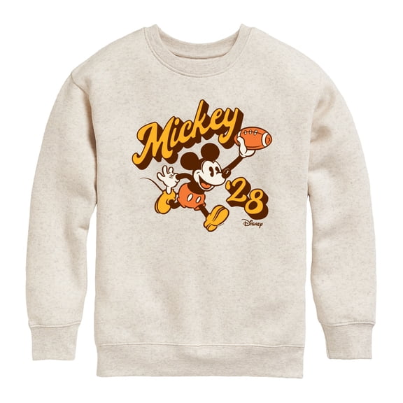 Disney - Mickey Football - Youth Boys Crew Fleece Sweatshirt