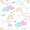 Soft Pastel, variant on Erosebridal Cute Rainbow Twin Quilt Set, Kawaii Clouds Twin Coverlet Set, Polka Dots Reversible, Boho Rainbow, 2 Pieces (1 Bedspread and 1 Pillowcase)