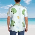 thumbnail image 4 of Fotbe Kawaii Frogs Camisa Hawaiana para Hombre Unisex – Camisa Casual de Verano con Botones de Manga Corta de Algodón y Lino,Small, 4 of 7