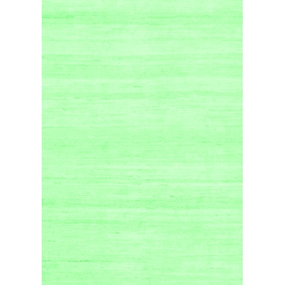 Ahgly Company Indoor Rectangle Solid Emerald Green Modern Area Rugs, 2' x 4'