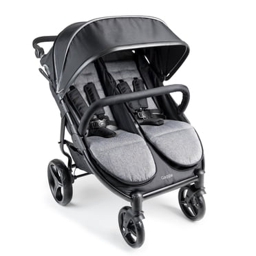 Gaggle Roadster Side by Side Double Stroller, Lightweight & Easy Fold, Black