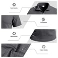 thumbnail image 4 of Rrxhxhs Golf Shirts for Men Waffle Grid Textured Collared Quarter Zip Short Sleeve Breathable Casual Tops,XL, 4 of 7