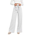 thumbnail image 3 of Tqcoqu Women's High Waisted Wide Leg Lounge Pants, Lightweight Loose Work Elastic Casual Outfits Trousers with Pockets, 3 of 7