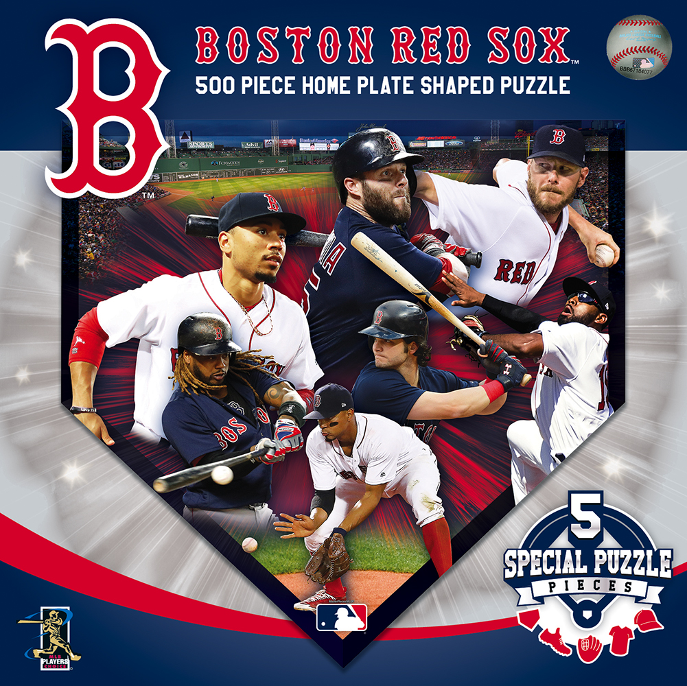 Masterpieces Boston Red Sox 500 Piece Home Plate Shaped Puzzle Walmart Com Walmart Com