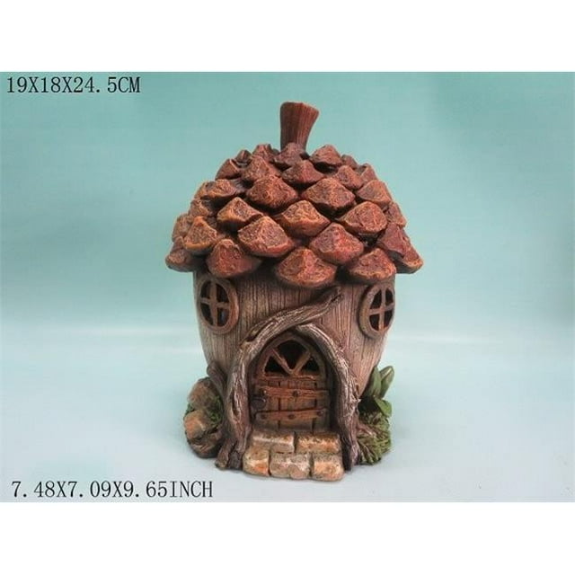 Hi-Line Gift 72042-21 Fairy Garden - Pinecone House with Two Windows
