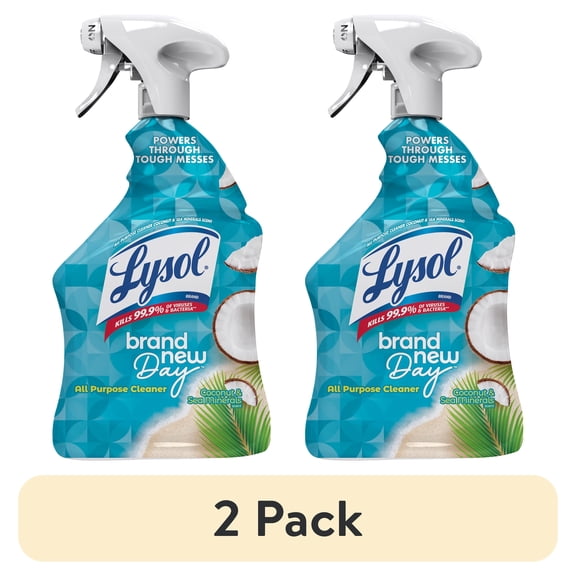 (2 pack) Lysol® All-Purpose Cleaner, Sanitizing and Disinfecting Spray, to Clean and Deodorize, Coconut & Sea Minerals Scent, 32 fl oz