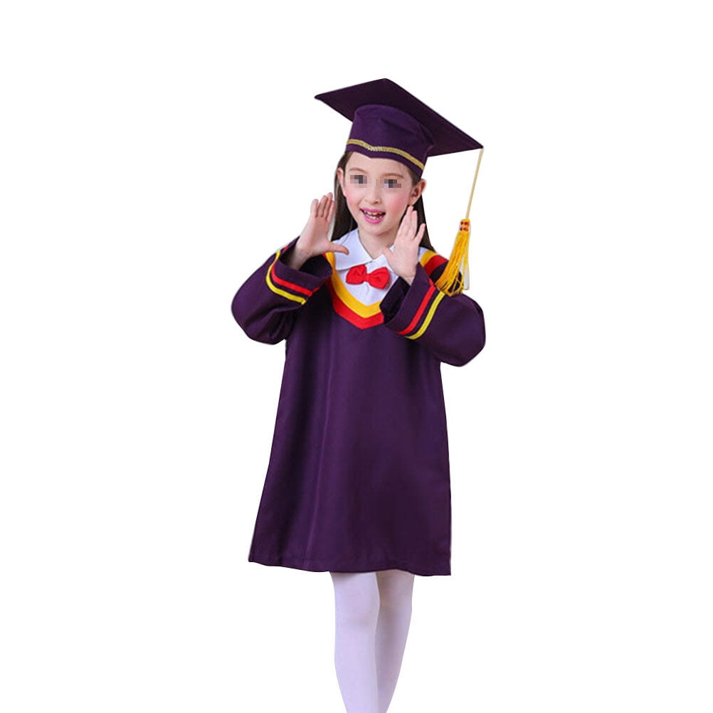 Child Purple Graduation Cap &Gown - Preschool & Kindergarten – Graduation  Cap and Gown