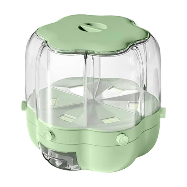Dispensador giratorio de arroz y granos Contenedor giratorio para almacenar granos Dispensador de granos Dispensador giratorio para almacenar cereales Contenedor para arroz y granos de alimentos secos