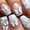 FD020, variant on 24pcs Flower Full Cover Nail with Pearl Design Mid-length Ballet False Nails Press on Square Fake Nail Tip Wearable Manicure Set