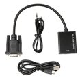 thumbnail image 2 of VGA male to HD output 1080P HD + audio TV AV video cable converter adapter, 2 of 6