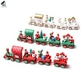 thumbnail image 3 of PULLIMORE Christmas Wooden Train Ornament Xmas Tree Ornaments Kids Gift Toys for Christmas Party Kindergarten Decoration (Green), 3 of 9