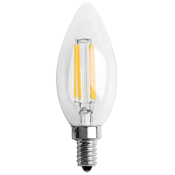 Lámpara de bombilla LED de filamento de vela de mazorca regulable E12 de 4 W, 3 x 3,5 cm chunchuan