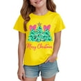 thumbnail image 4 of Staki Christmas Shirt Toddler Toddler Boy Girl Christmas Shirt Kid Ugly Xmas Tshirt Cotton Short Sleeve Tee Top(Yellow,9-10 Years), 4 of 6