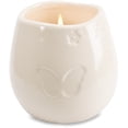 thumbnail image 3 of Pavilion Gift Company Ceramic Candle Holder, 8 Ounces, 3.5"H, Off-White, 3 of 5