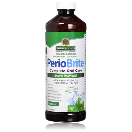 Nature's Answer Periowash Alcohol-Free Mouthwash, Cool Mint, 16-Fluid Ounces