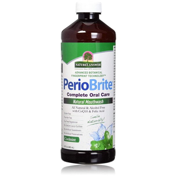 Nature's Answer PerioBrite AlcoholFree Mouthwash, Cool Mint, 16Fluid Ounce