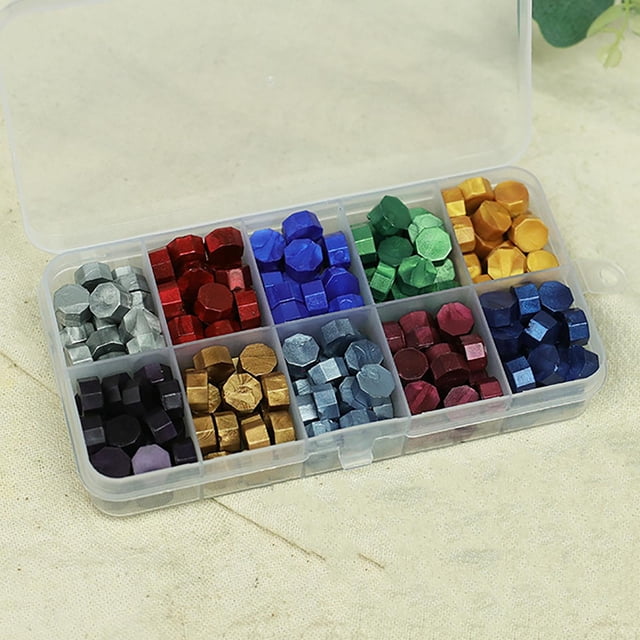 600 piezas de de sello de cera multicolor DIY para tarjetas sobres paquetes de vino saludo Colores mezclados Cola Sellado de letras Perlas de sellado