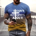 thumbnail image 2 of TSADFHJI Hauts pour Hommes Manches Courtes Mode Décontractée T-Shirt Imprimé TG Bleu Clair, 2 of 6
