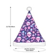 thumbnail image 3 of KLL Christmas Hats for Adults Plush mushroom rainbow color Skull Print Santa Hat Xmas Fluffy Santa Claus Hat for Women Men, 3 of 6
