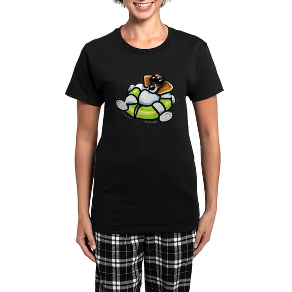 CafePress - Funny Beagle Women's Dark Pajamas - Women's Short Sleeve Print T-Shirt and Pants Dark Cotton Pajama Set