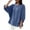 Blue, variant on IFNWSV Womens Blouses Solid Color Mandarin Collar Lantern Sleeve Elbow Sleeve Casual Loose Nylon Spandex Top Green XXL