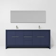 thumbnail image 5 of Lafarre 80 in W Navy Blue Double Vanity, White Quartz Top, Chrome Faucet Set & 70" Mirror, 5 of 9